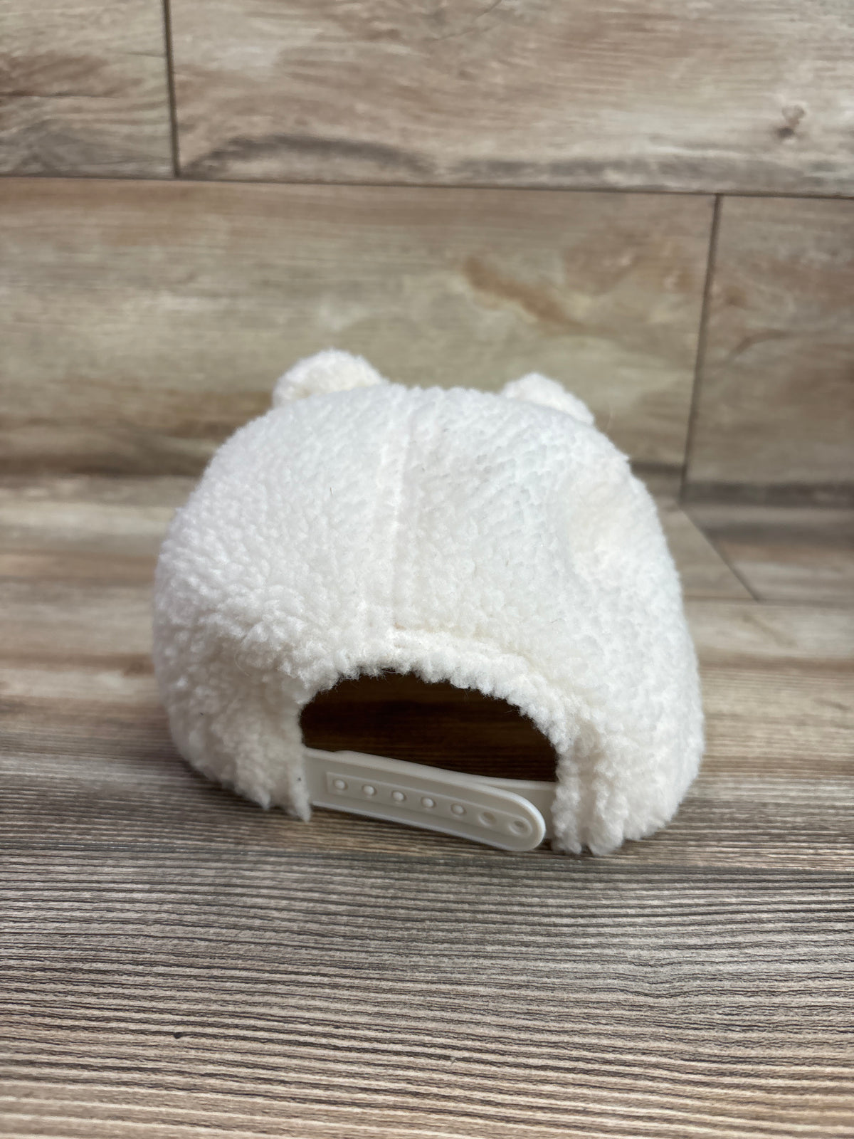 Cat & Jack Faux-Shearling Bear Baseball Hat Ivory sz 12-24m