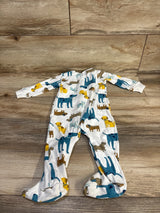 Carter's Dog Print Sleeper White sz 9m