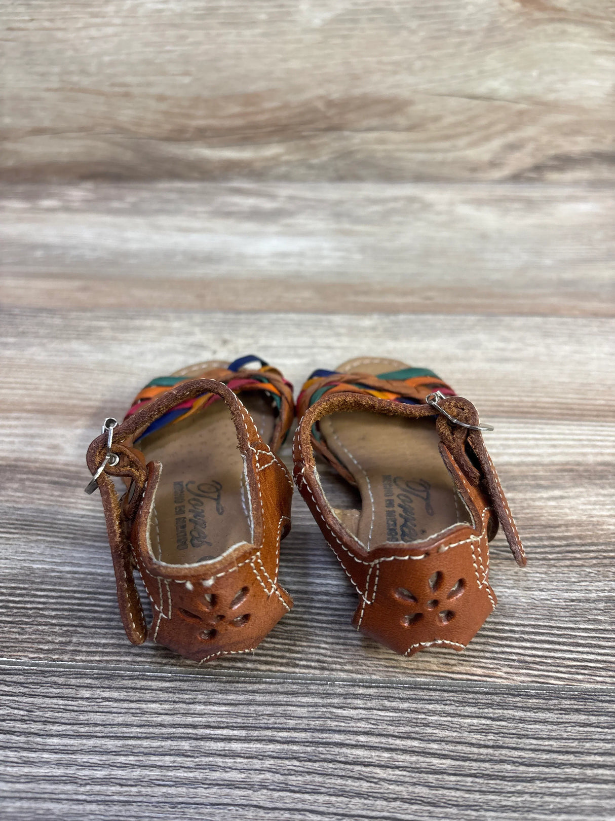 Leather Huarache Sandals Brown sz 2/3c