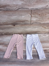 Shein 2pk Ribbed Pants Beige sz 9-12m