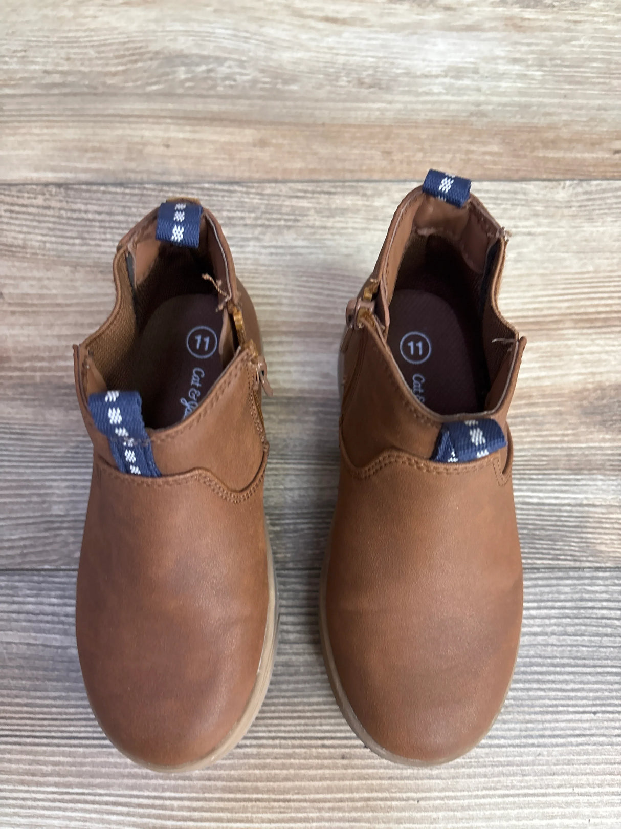 Cat & Jack Lucas Chelsea Boots Chestnut sz 11c