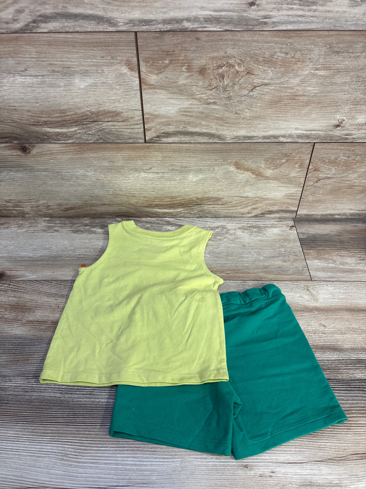 NEW Cat & Jack 2pc Tank Top & Shorts Set Lime Green sz 18m