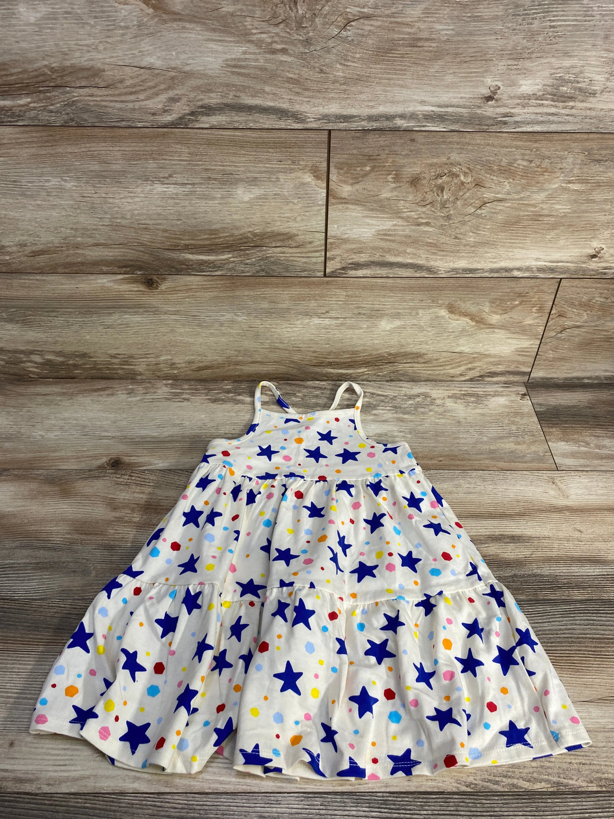 Cat & Jack Star Print Dress White sz 4T