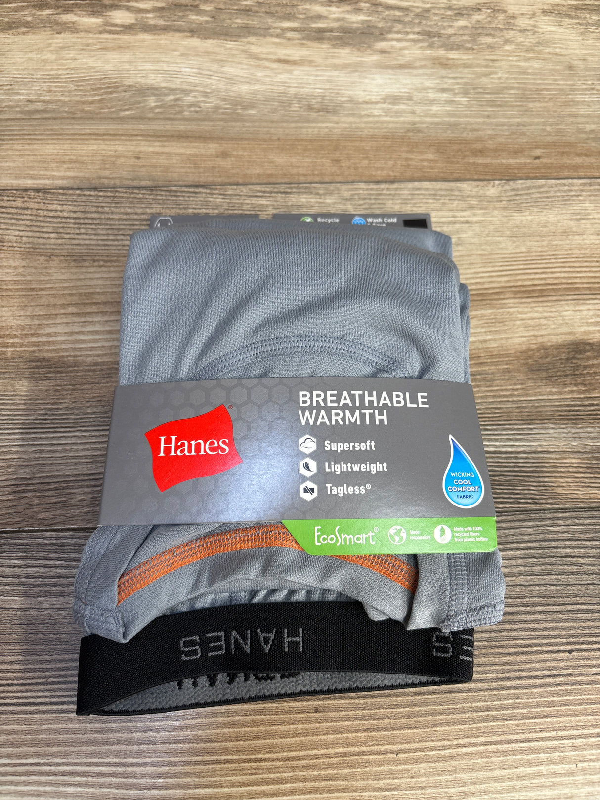 NEW Hanes Boys Tagless Crew & Pant Set Grey Sz L (14/16)
