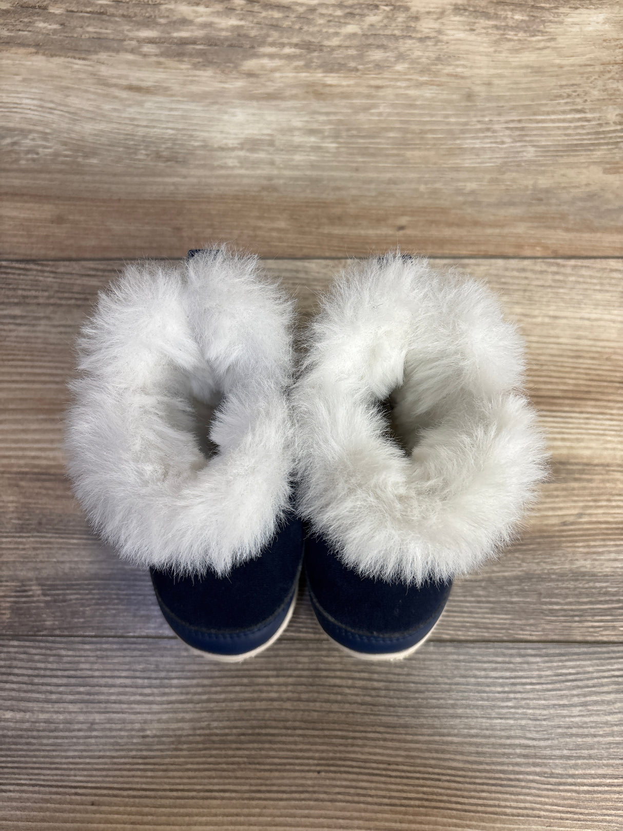 FEETCITY Faux-Fur Lined Boots Navy sz 5c