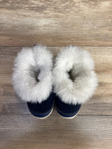 FEETCITY Faux-Fur Lined Boots Navy sz 5c