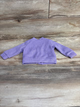 Chunky Knit Floral Button Front Cardigan Lilac sz 6-9m