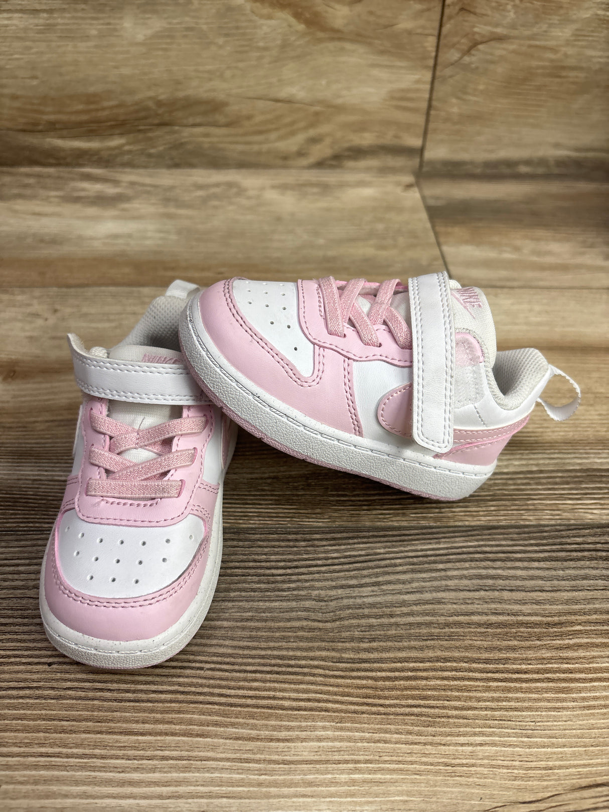 Nike Court Borough Low Recraft TD 'Pink Foam White' Sneakers sz 6c