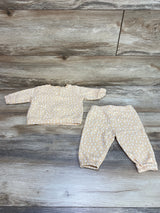 Tahari Baby 2pc Sweatshirt & Pants Set Cream sz 3-6m