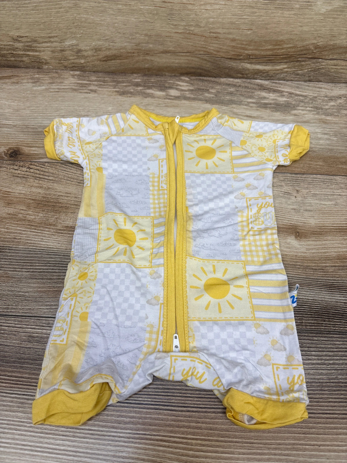 Happy ZZZ's Bamboo Shortie Sleeper Yellow sz 3-6m