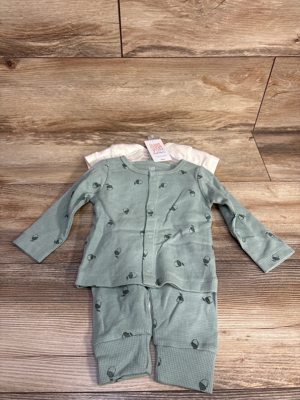 NEW Just One You 3pc Nuts About You bodysuit Set Green sz 9m