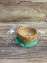 NEW 2pc Bamboo Suction Bowl & Spoon Set