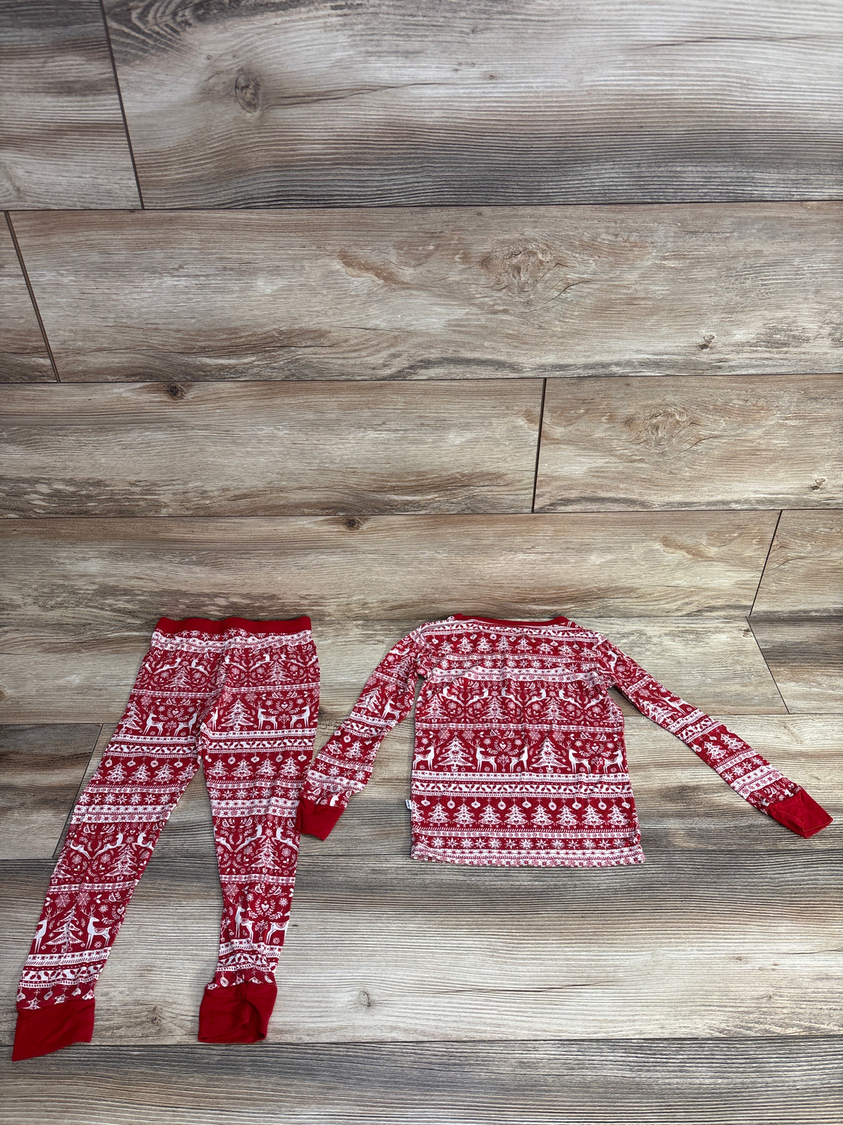 Little Sleepies Reindeer Cheer 2pc Pajama Set Red sz 3T