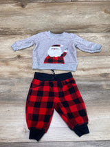 Just One You 2pc Santa Sweatshirt & Pants Grey sz 3m - Me n Mommy To Be