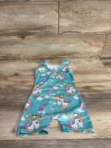 Unicorn Print Biketard Turquoise sz 5T