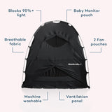 SlumberPod Blackout Sleep Tent, Black
