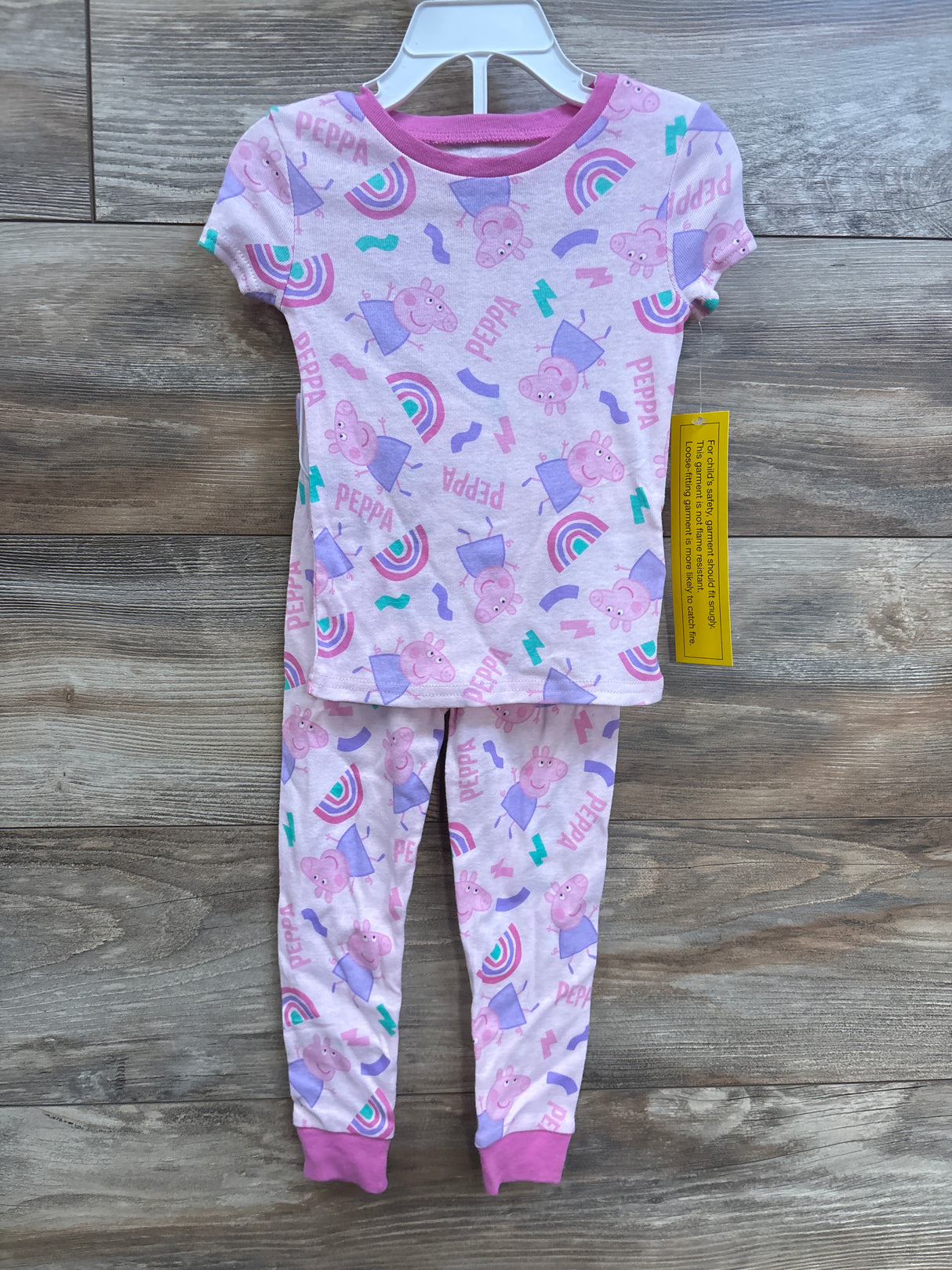 NEW Peppa Pig 2pc Pajama Set Pink sz 3T