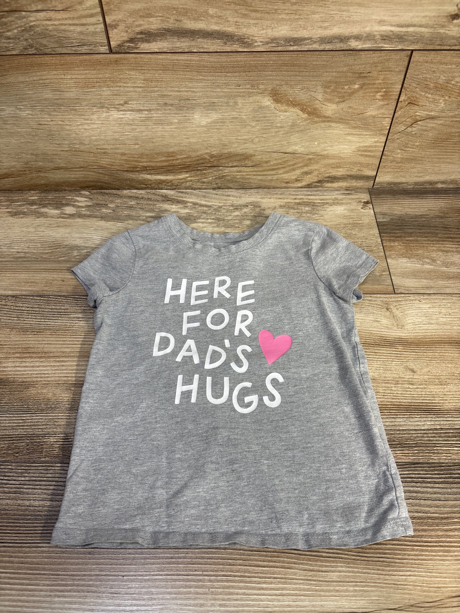 Cat & Jack Here For Dad's Hugs Shirt Grey sz 4T