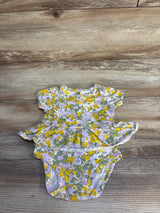 Carter's Floral Skirted Bodysuit Green sz 3m