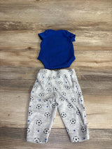 Baby Sterling 2pc Future Baller Bodysuit & Bottoms Blue sz 3m