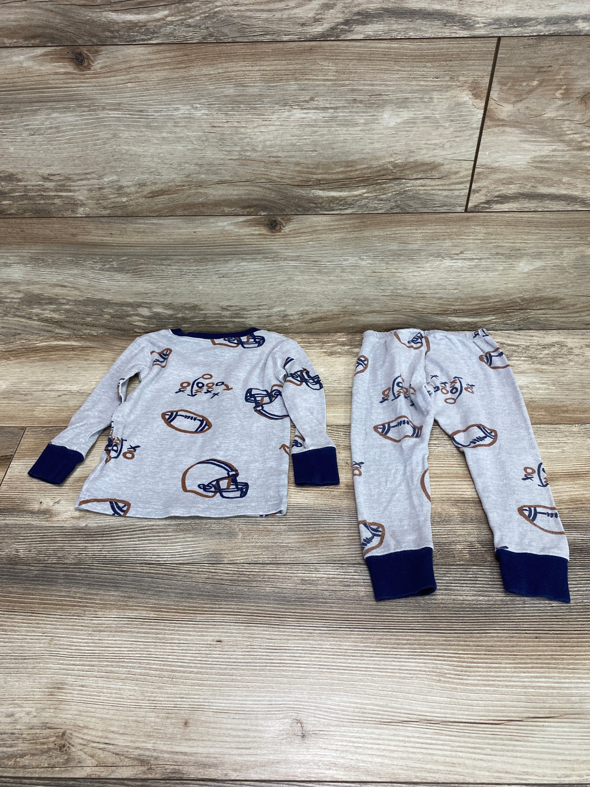 Carter's 2pc Football Pajama Set Grey sz 18m