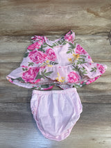 Children's Place 2pc Floral Dress & Bloomers Set Pink sz 0-3m