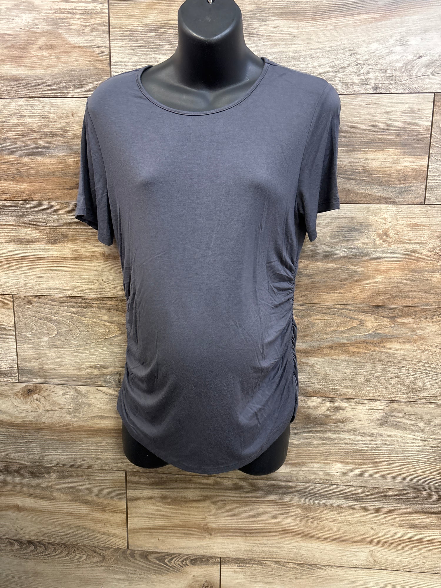 Ruched Maternity Shirt Grey sz Large