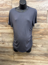 Ruched Maternity Shirt Grey sz Large