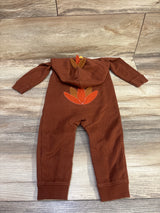 Carter's Waffle Knit Gobble Gobble Gobble Hooded Coverall Brown sz 12m