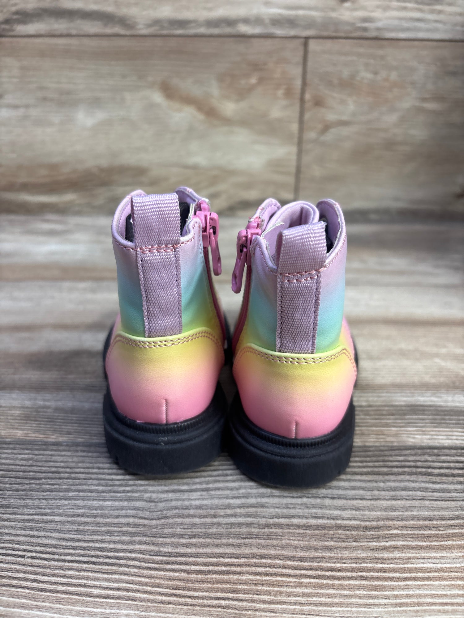 Cat & Jack Amaya Combat Boots Rainbow Pink sz 5c