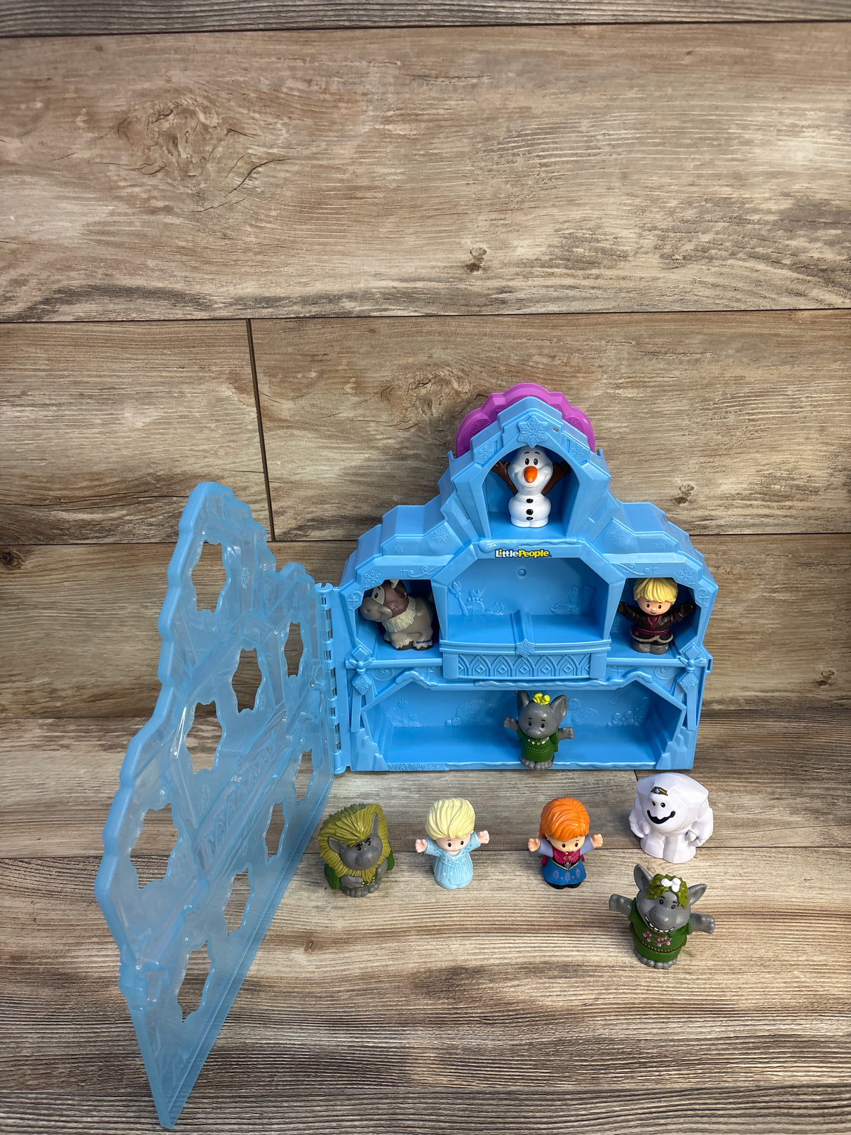 Fisher Price Little People Disney Frozen Carry Along Castle Case 9pc