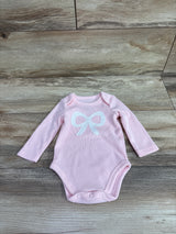 First Impressions Ribbed Long Sleeve Bodysuit Pink sz 0-3m