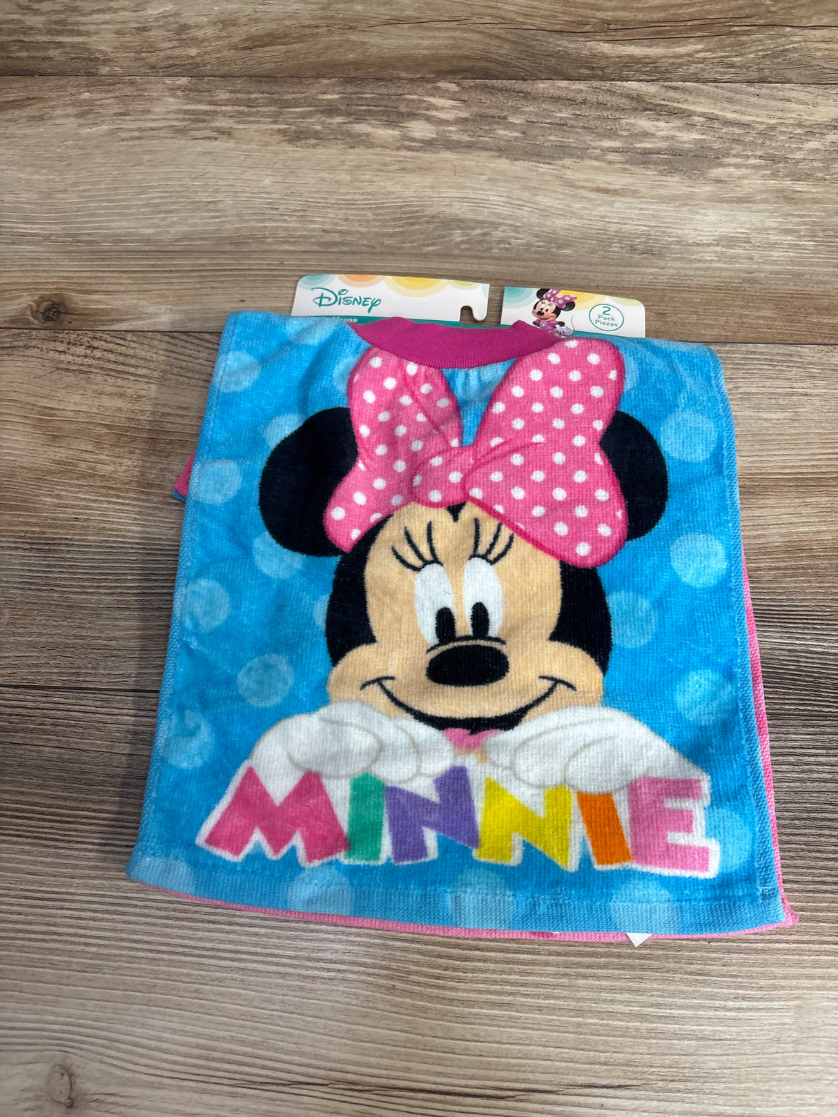 NEW Disney Minnie Mouse Terry Cloth Bibs 2pk
