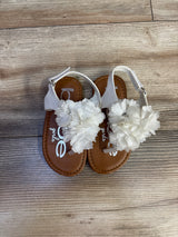 Bebe Chiffon Flower Sandal White sz 7c