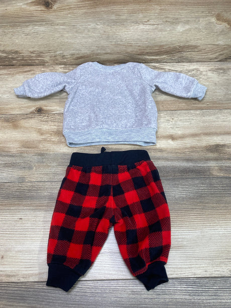 Just One You 2pc Santa Sweatshirt & Pants Grey sz 3m - Me n Mommy To Be