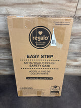NEW Regalo Easy Step Metal Walk-Through Gate White
