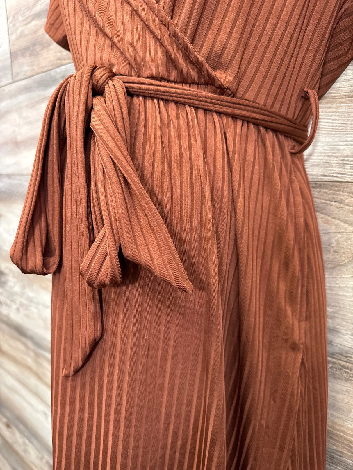 Ekouaer Ribbed Maternity Dress Brown sz Medium