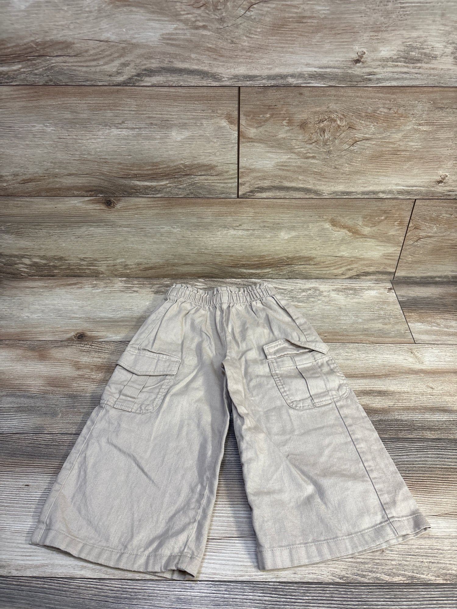 H&M Pull-On Wide Leg Cargo Pants Tan sz 3T