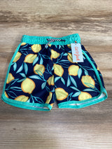 NEW Cat & Jack Lemon Print Swim Trunks Navy sz 3T