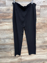 Belly To Baby Alina Mae Cropped Pleated Pants Black sz Large