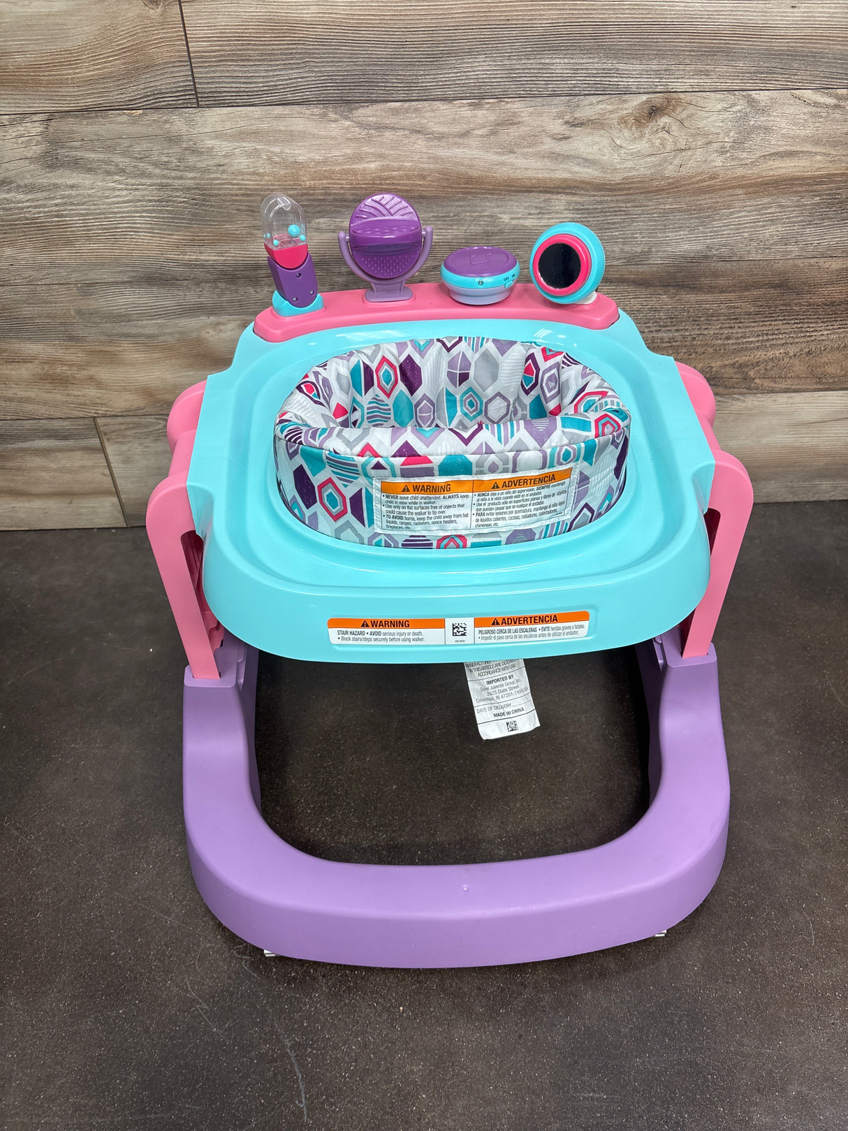 Safety 1st Ready, Set, Walk! DX Developmental Baby Walker in Lavendar Buzz
