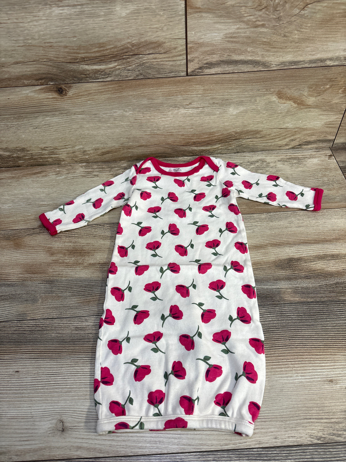 Touched By Nature Floral Sleeper Gowns White sz 0-6m