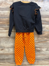 Disney Junior Minnie Mouse 2pc Halloween Pullover & Joggers Set Black sz 5T