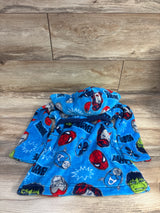 Marvel Plush Hooded Bath Robe Blue sz 2-4T