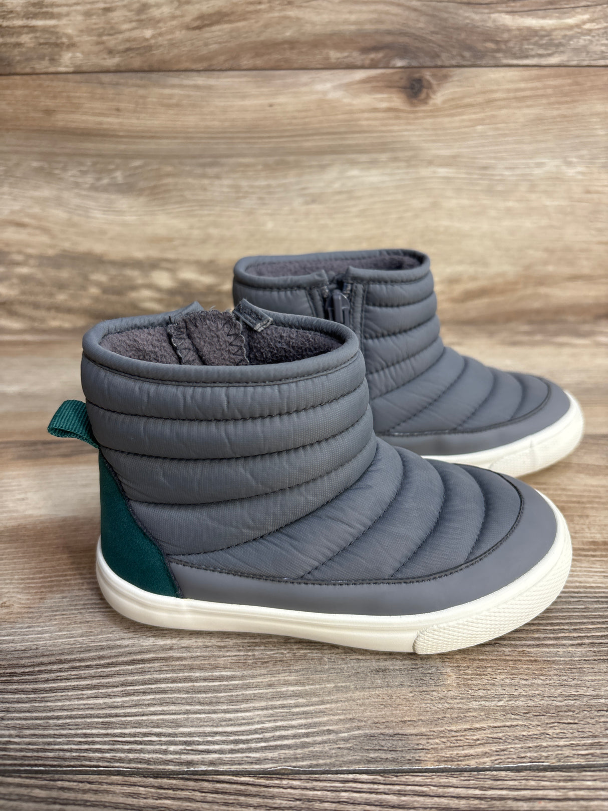 Cat & Jack Ainsley Zipper Boots Grey sz 8c