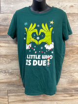 Maternity The Grinch 'A Little Who is Due' Shirt Green sz XXL