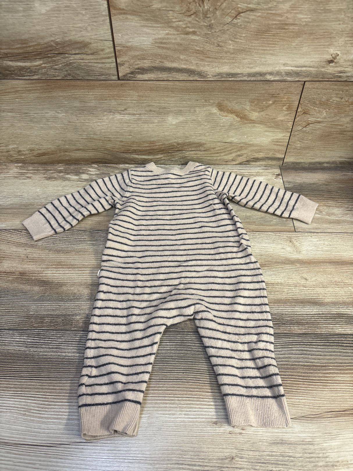 Baby Gap CashSoft Stripe Sweater Coverall Tan sz 3-6m