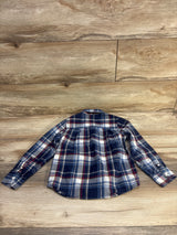Children's Place Plaid Button Up Shirt Navy sz 4T - Me n Mommy To Be