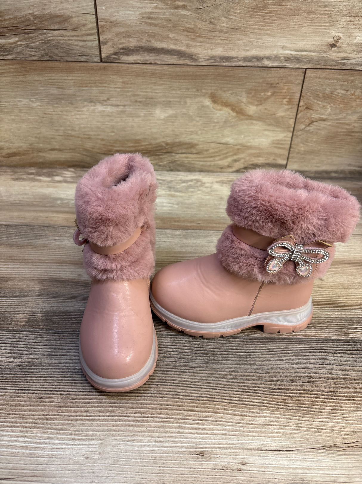 Belladia Faux-Fur Boots Pink sz 6c