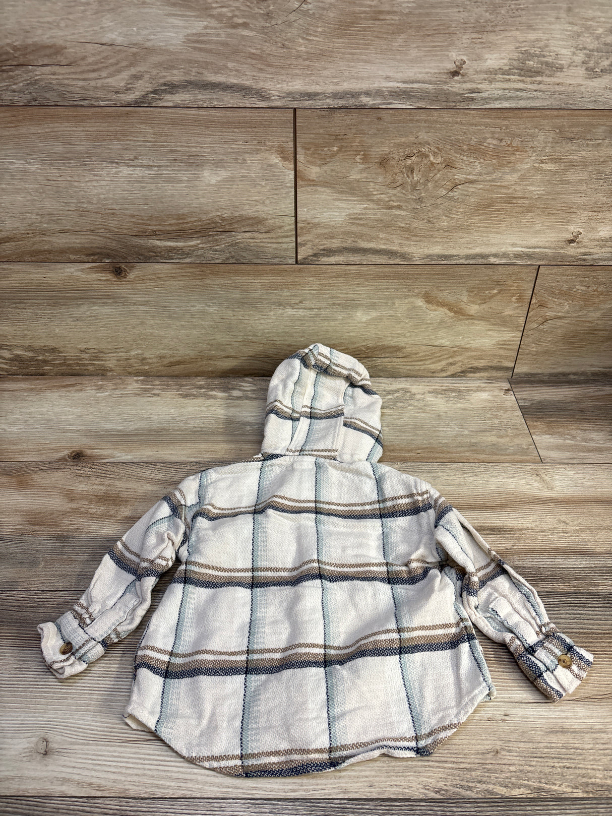 Old Navy Hooded Flannel Beige sz 2T